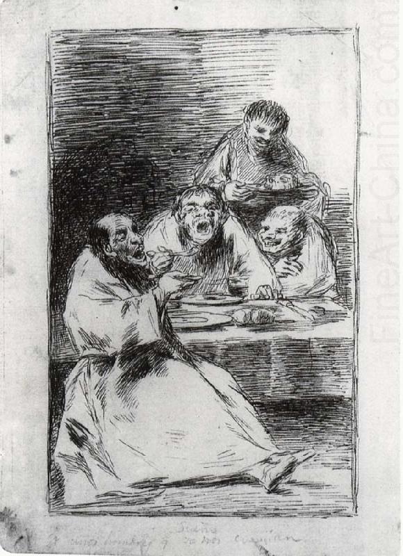 Sueno De unos hombres, Francisco Goya